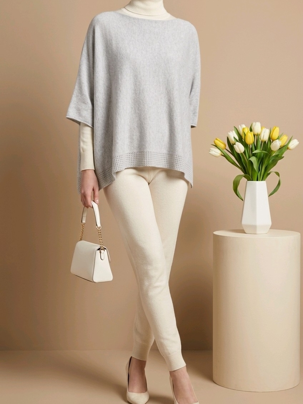 Garnet Hill 100% Cashmere Poncho